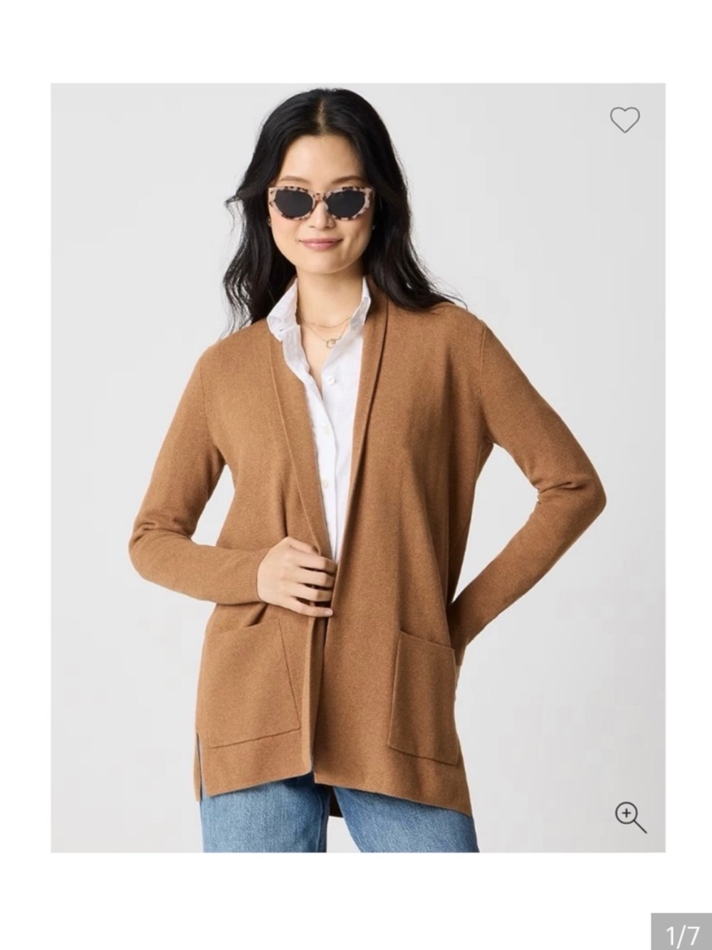 J. Crew Chelsea Open Shawl Collar Cardigan Jacket Blazer GUC M